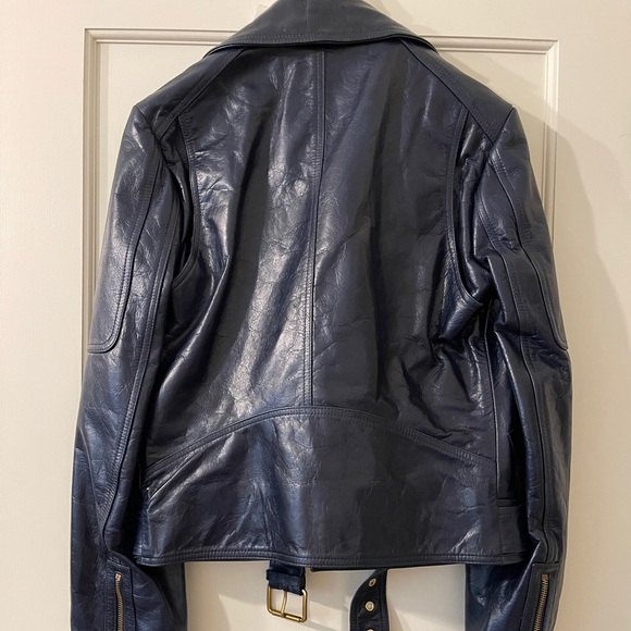 Tory Burch leather moto jacket. New with tags. Retails for $998 - Picture 2 of 3